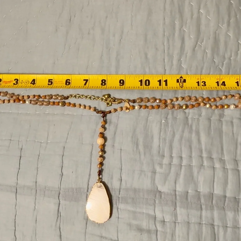 Chico’s beaded stone necklace.  NWOT. - Picture 8 of 9